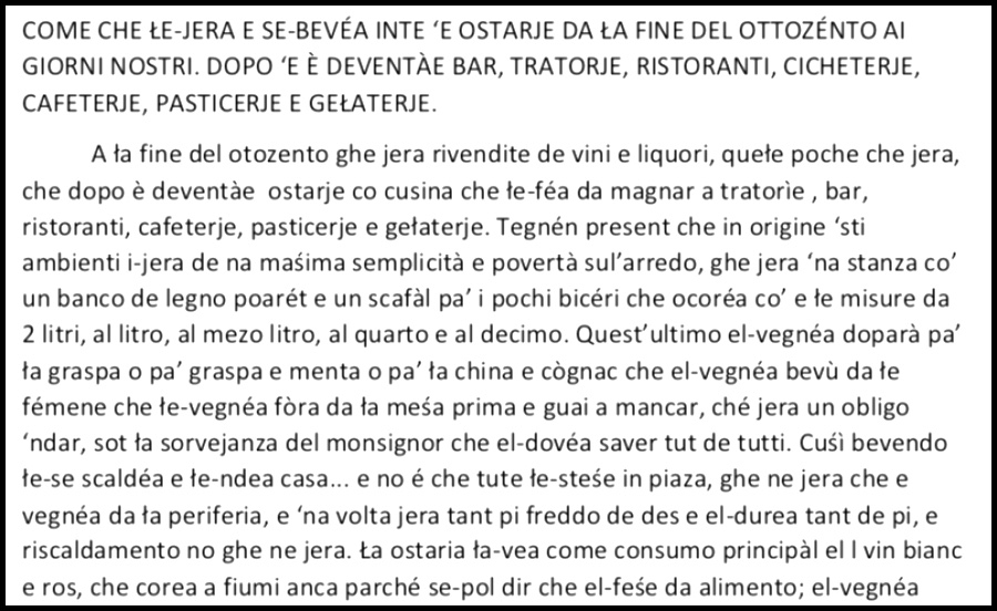 Storia de’e nostre ostarie